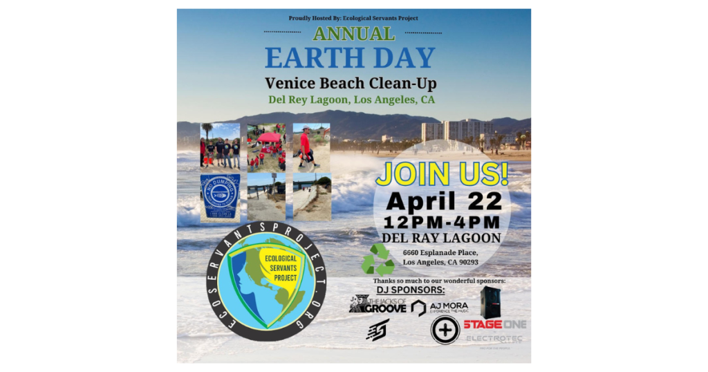 Event Flyer for Earth Day 2025 at the Del Rey Lagoon